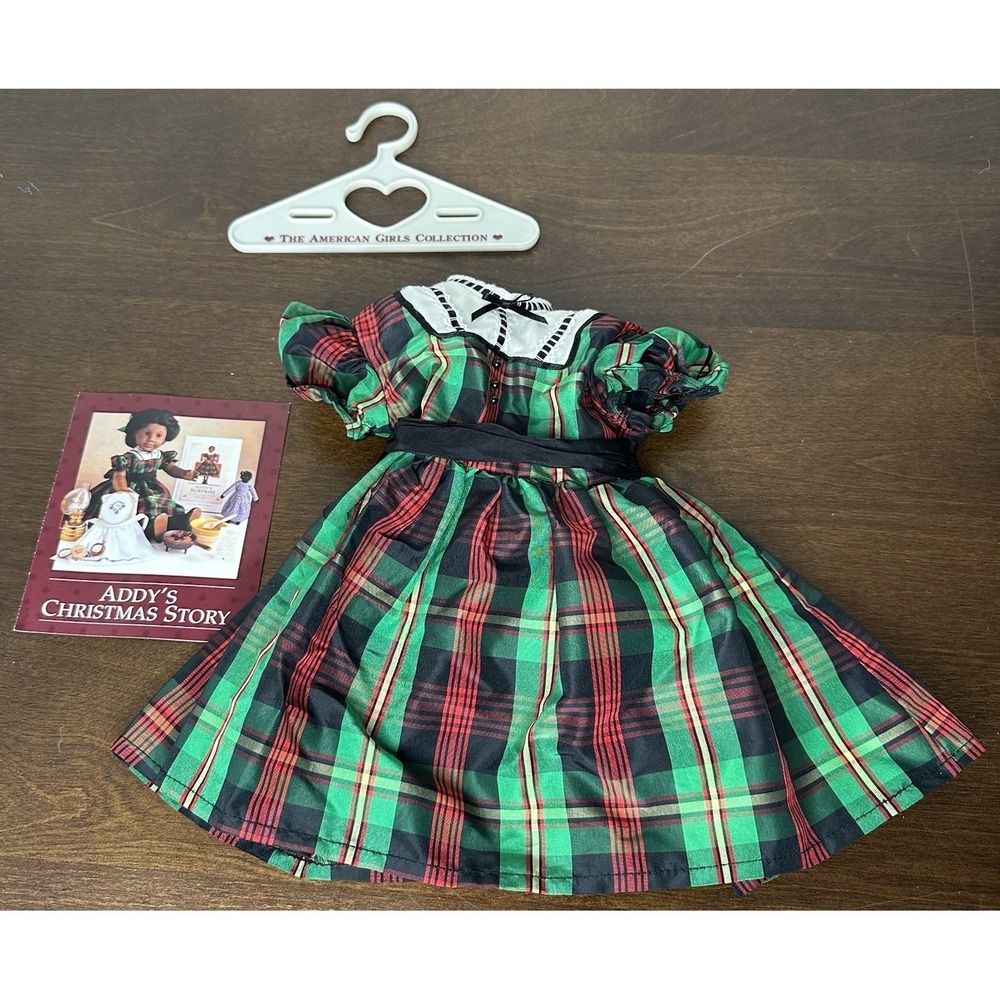 Addy's Tartan Plaid Dress Pleasant Company Addy American Girl Holiday Christmas